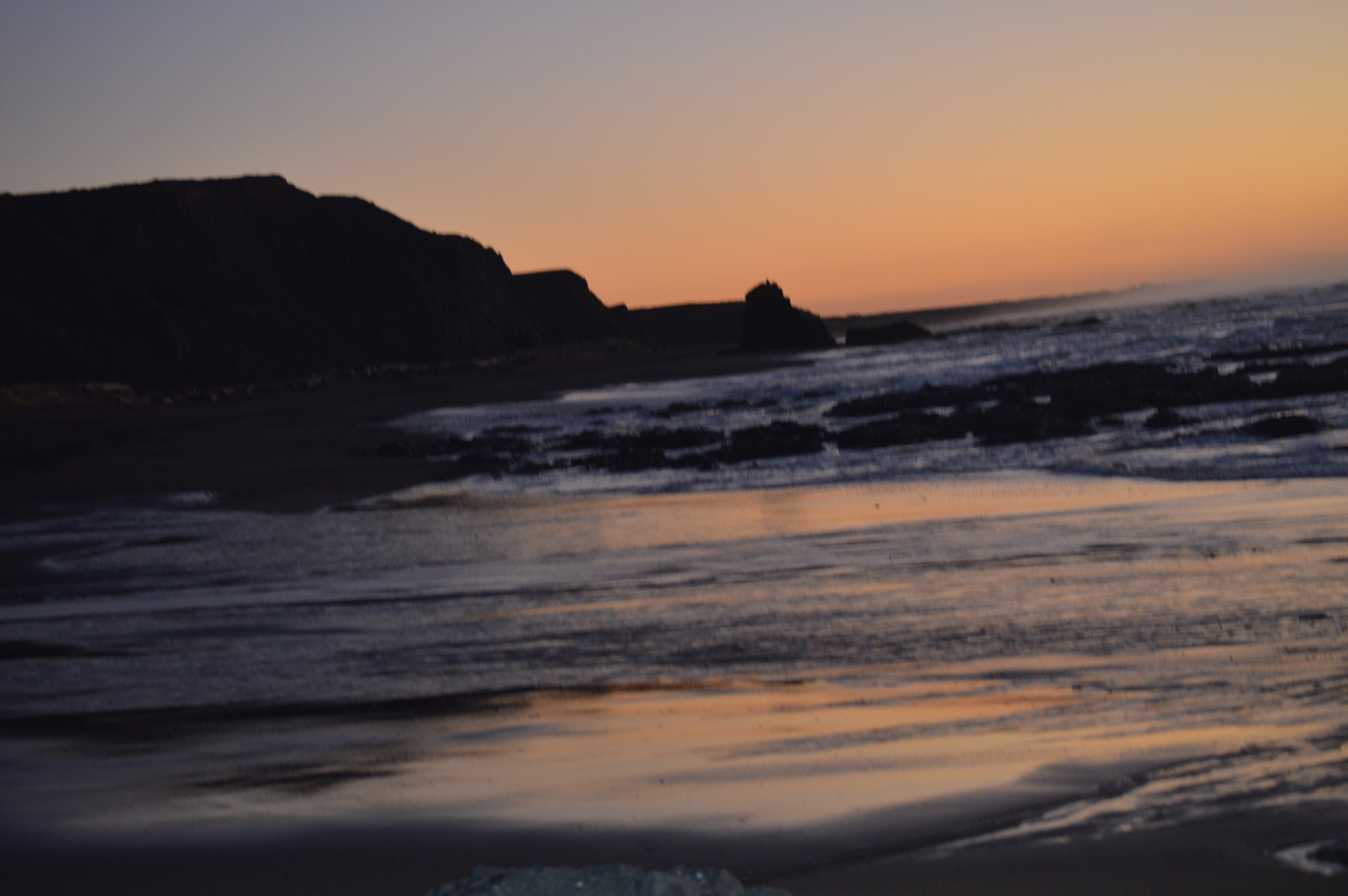 California shoreline at sunset
